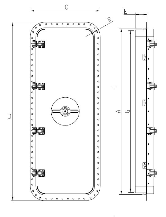 Ship door / waterproof / stainless steel ANGEL Metalstyle Srl