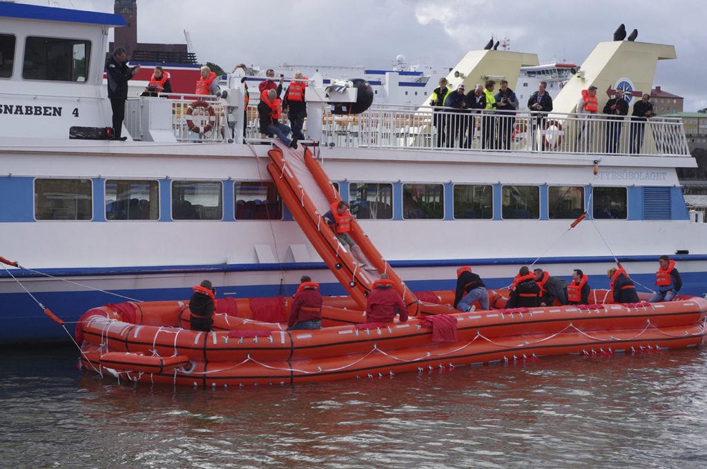 Ship marine evacuation slide ESS series Survitec Zodiac