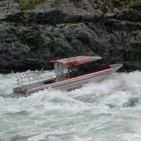 Hydrojet day fishing boat Rogers Bentz Boats twinengine