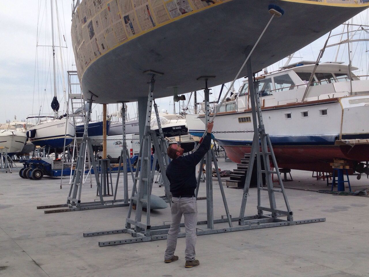 Sailboat cradle CIRV Ton. 28 Navaltecnosud Boat Stand s.r.l