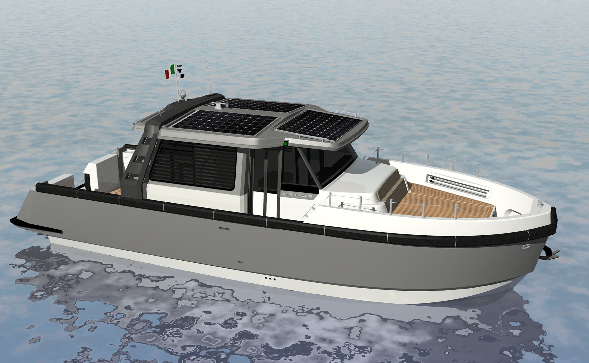 Electro solar express cruiser EC 30 CABIN ETHOS hybrid / downeast