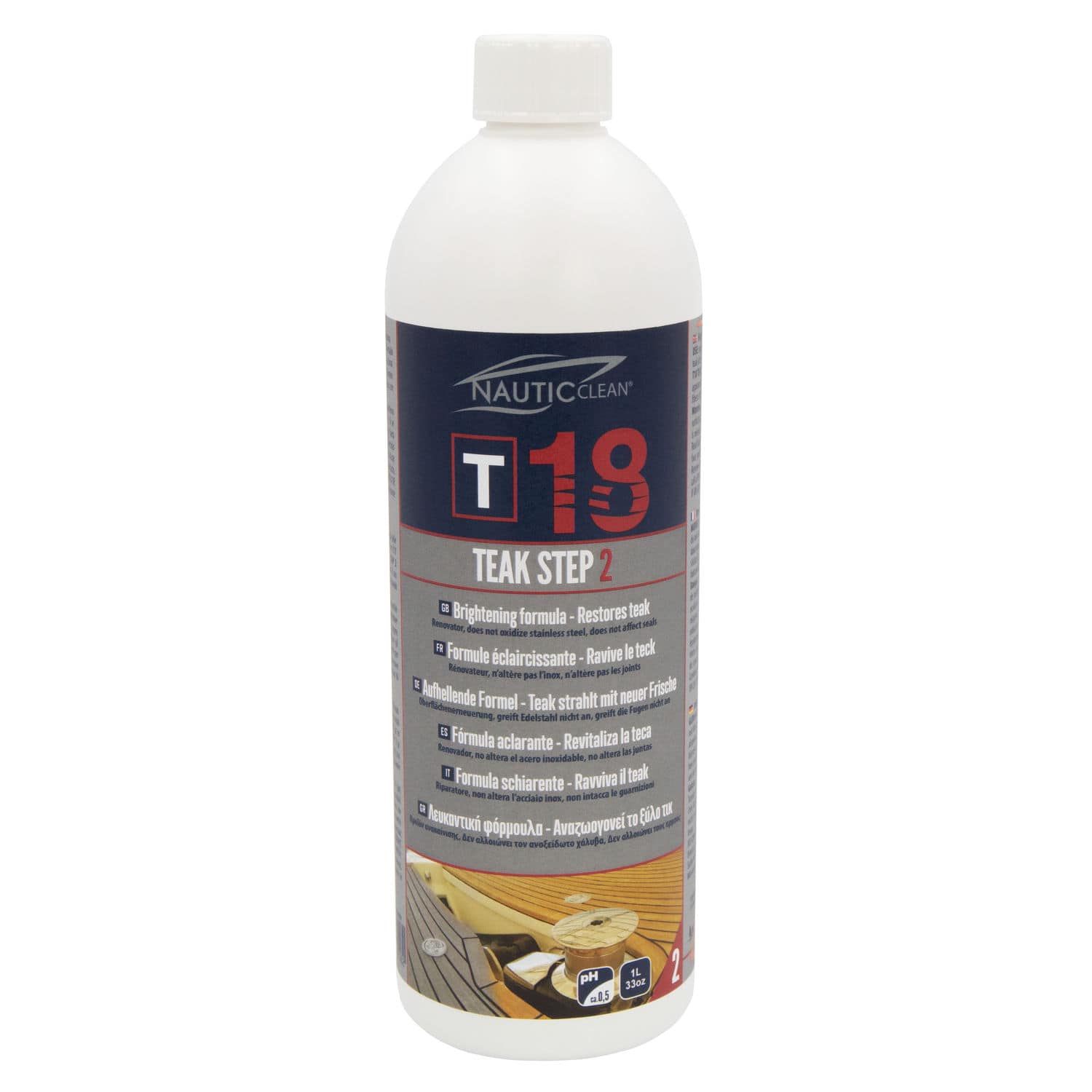Teak cleaner 18 STEP 2 NAUTICCLEAN for boat