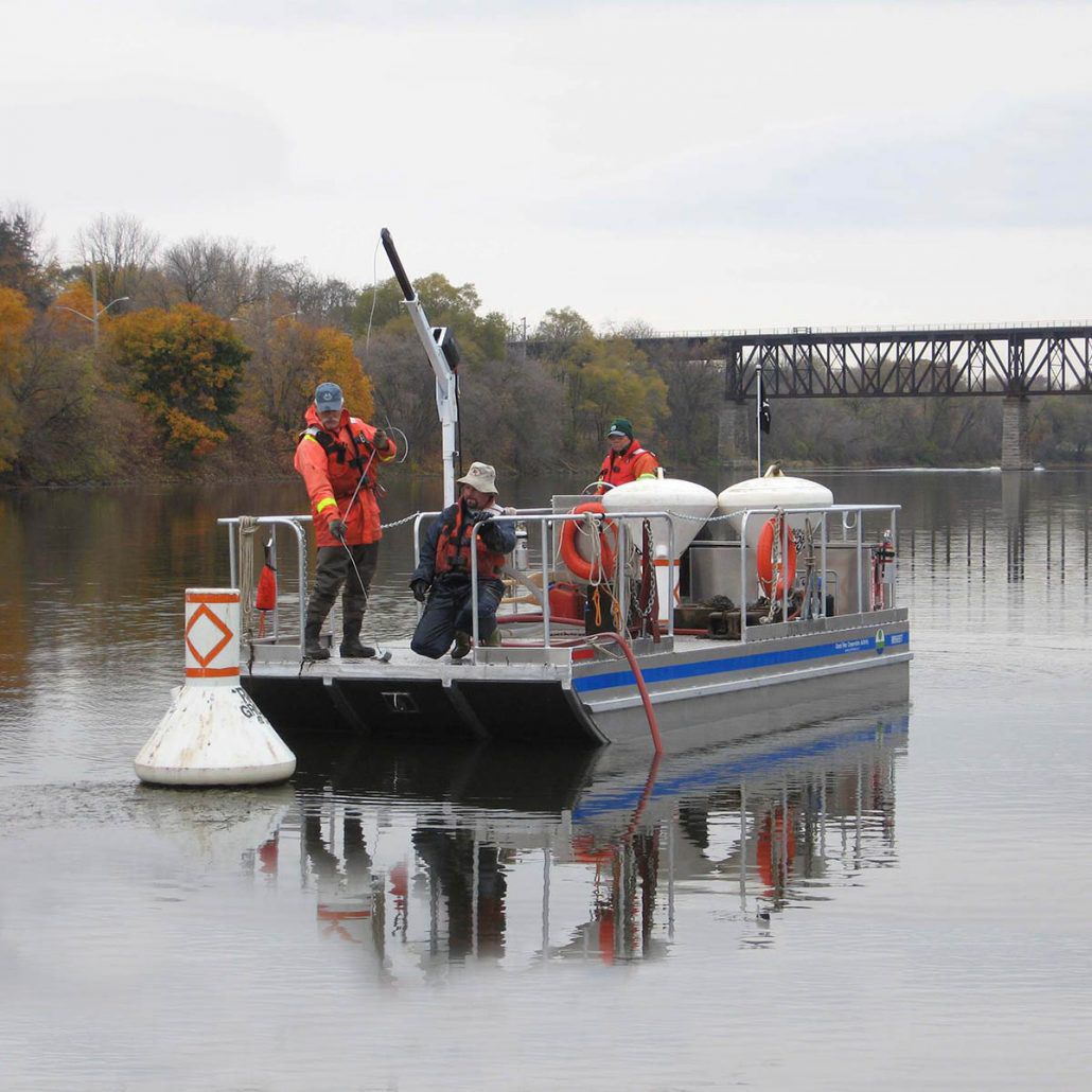 Work barge 20′ Custom Stanley Aluminum Boats outboard / aluminum