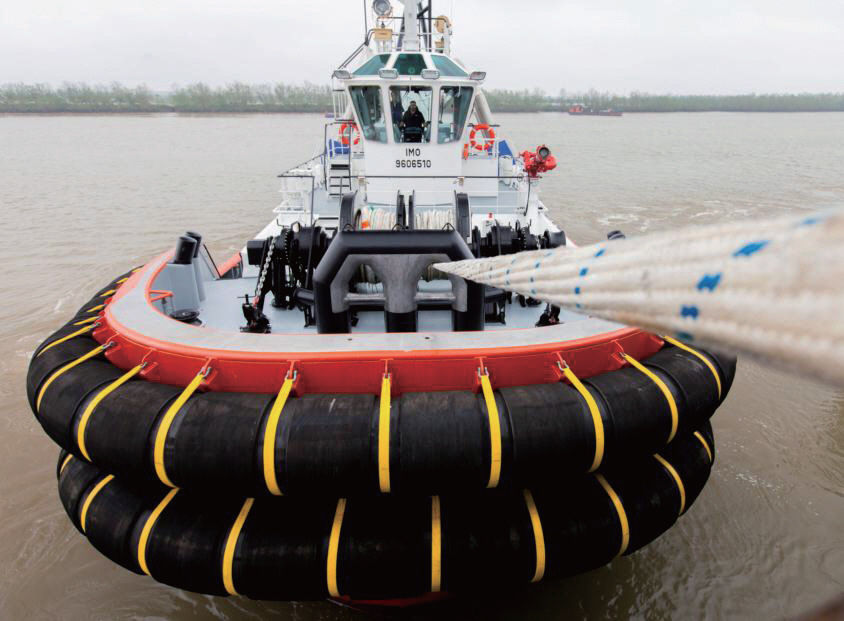 Work boat fender BC Series YMI Corporation for tugboats / bow