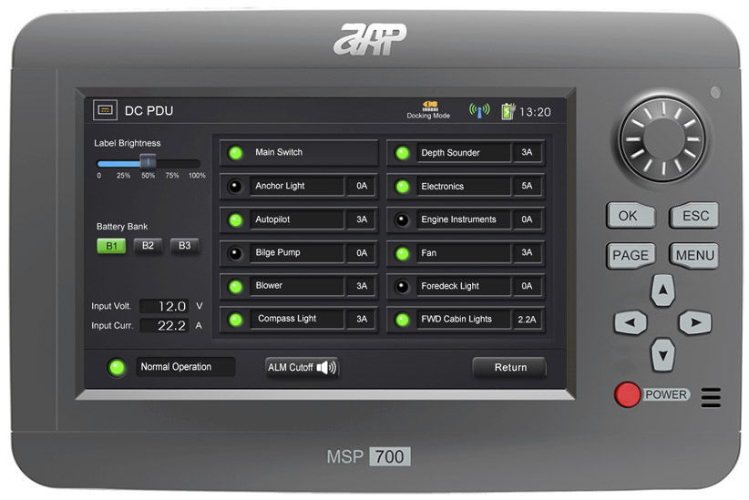 Boat power distribution unit DC PDU Smart Main Panel,12VDC(24VDC)/35 Positions APM