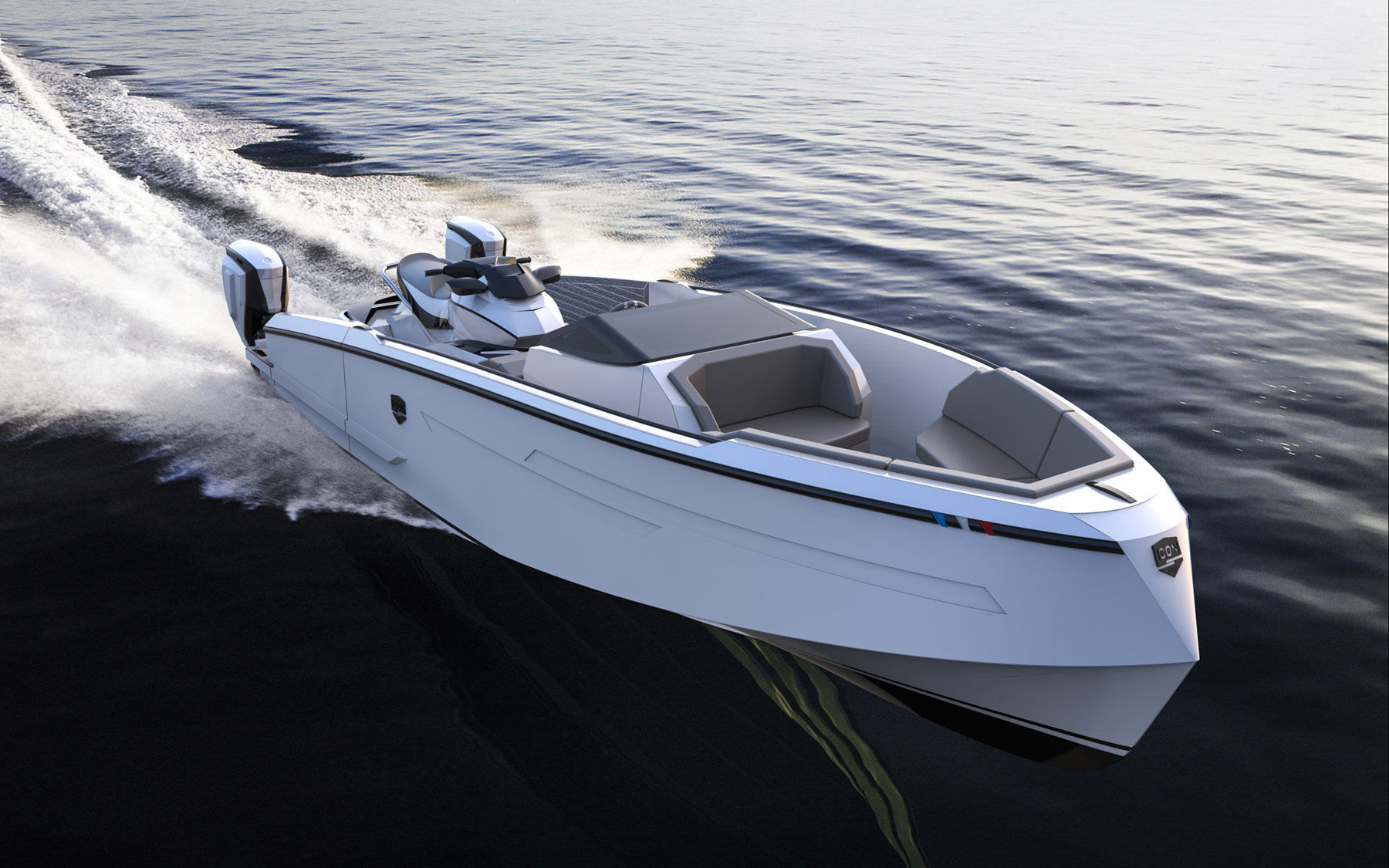 Outboard center console boat 24 Icon Craft twinengine / center