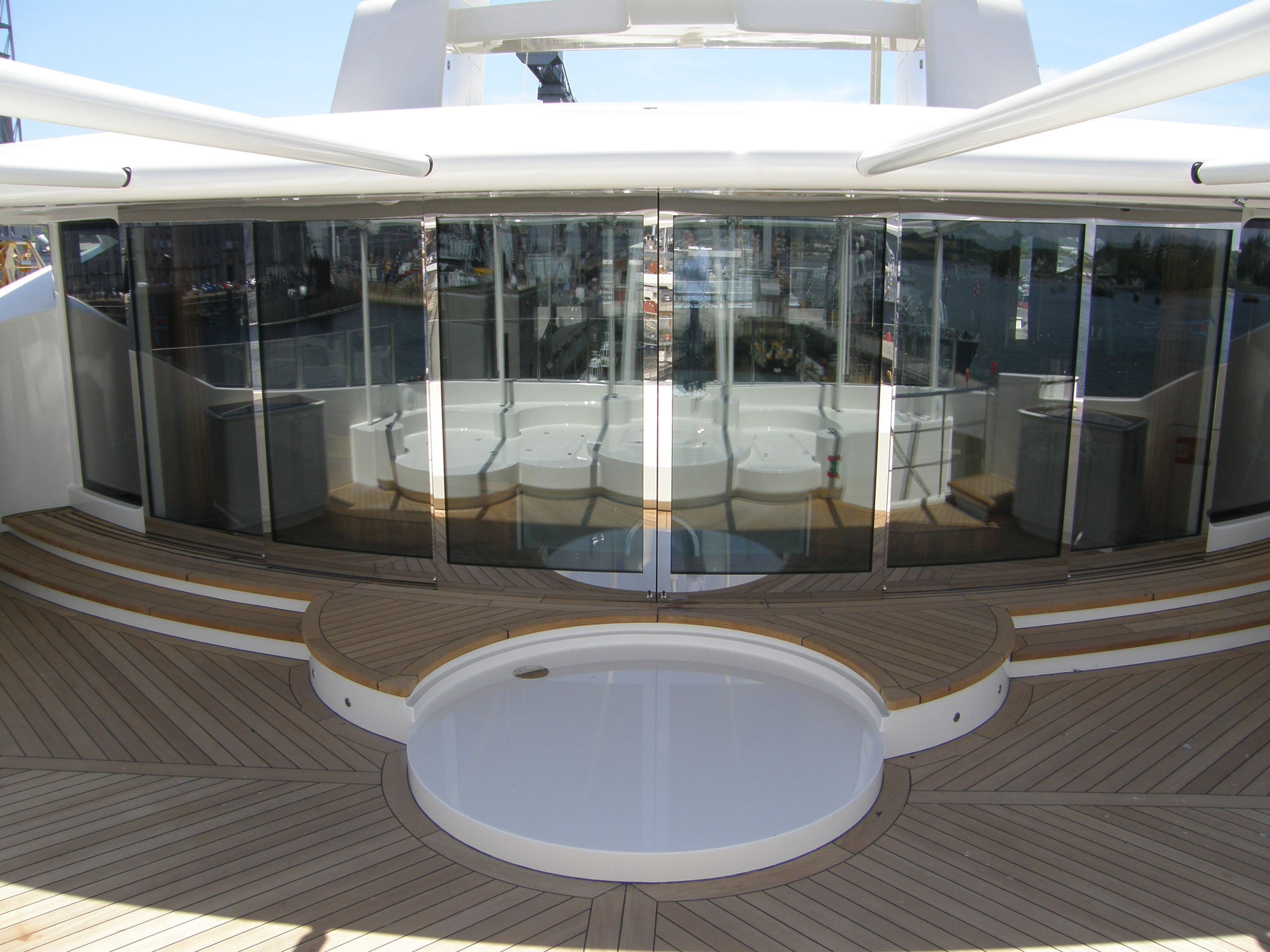 Sliding sliding glass door CSD RM Nautical for yachts / automatic