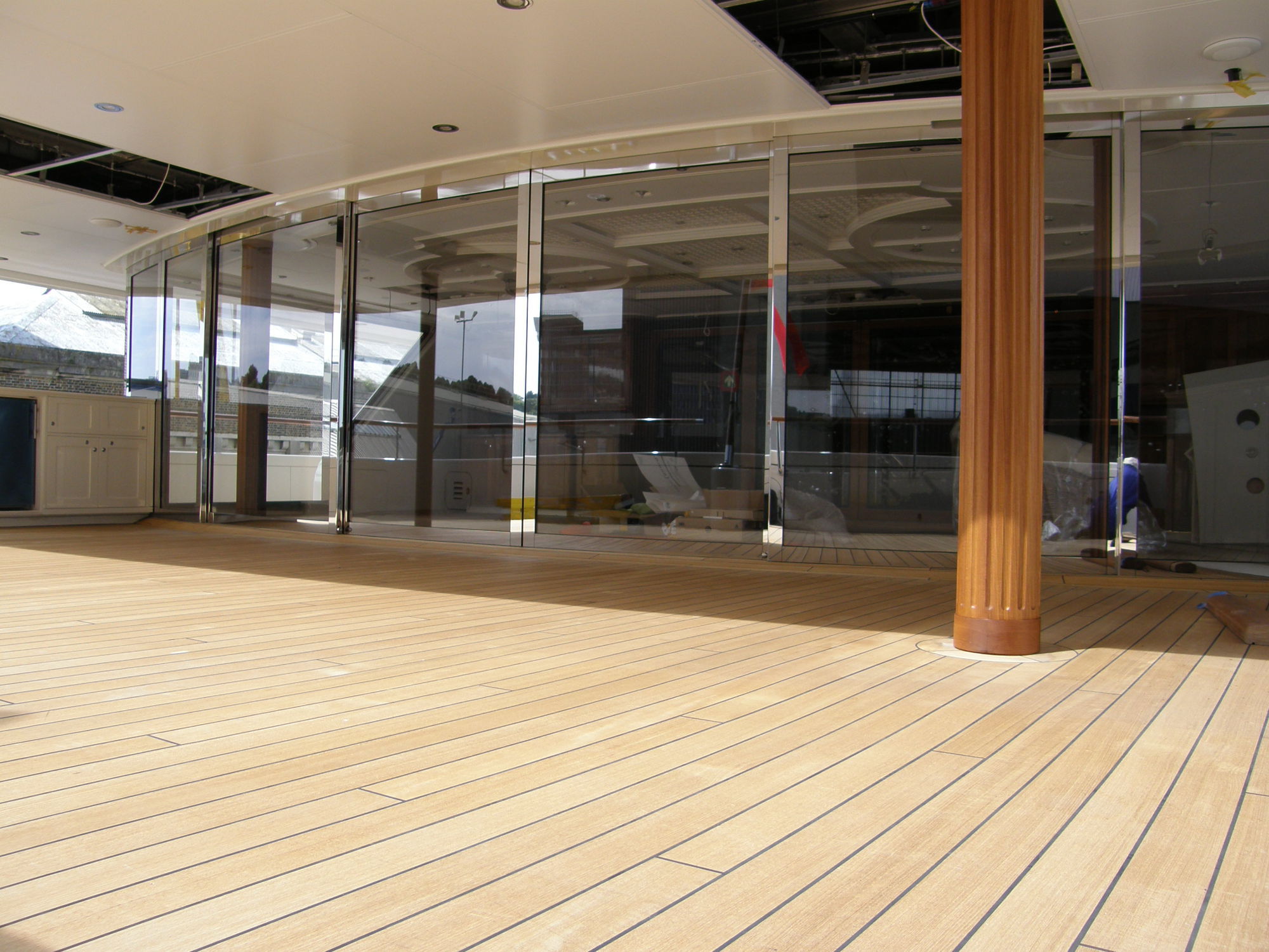 Sliding sliding glass door CSD RM Nautical for yachts / automatic