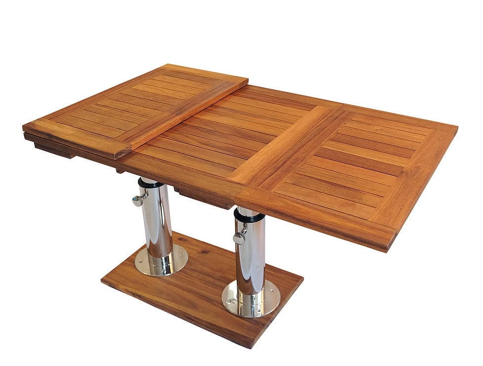 Boat table Luna T Mia Marin folding / adjustable / teak
