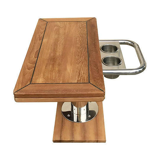 Boat table July T Mia Marin folding / adjustable / teak