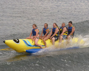5-person max. towed banana buoy 1