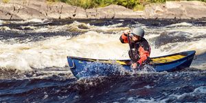 white-water canoe