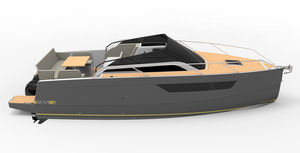 outboard cabin cruiser / twin-engine / open / sundeck
