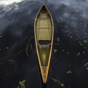 2 person wooden canoe