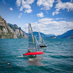 foiling sailboat