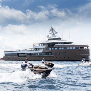 cruising mega-yacht