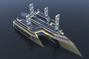 trimaran mega-yacht