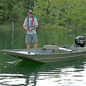 Outboard jon boat - Roughneck 1655 Big River - Lowe - open / hunting ...