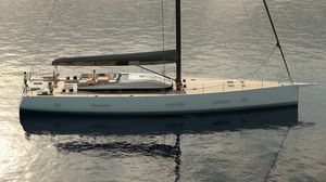 cruising sailing yacht