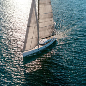 cruising sailing yacht