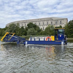 weed harvester boat