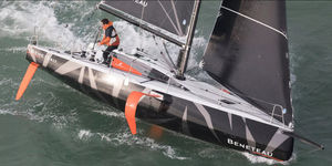 foiling sailboat