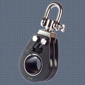 roller bearing block / double / with swivel / max. rope ø 14 mm