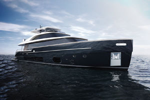 cruising motor yacht / flybridge / V-drive / carbon fiber