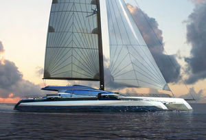 trimaran sailing super-yacht