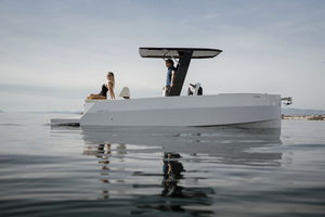 solar powered center console boat