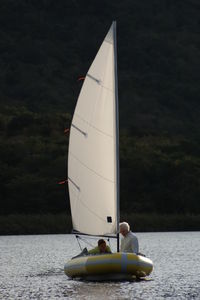 rigid inflatable sailing dinghy