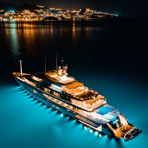 cruising mega-yacht