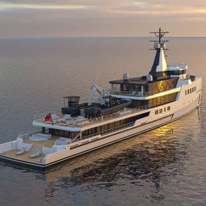 cruising mega-yacht