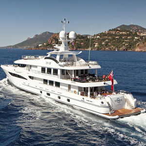 cruising mega-yacht