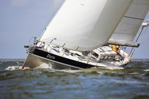 cruising sailing yacht