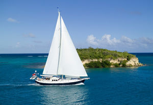 cruising sailing yacht