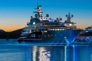 cruising mega-yacht