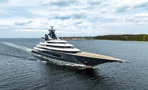 cruising luxury mega-yacht