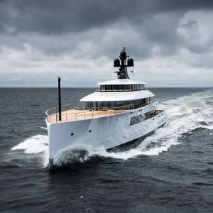 cruising mega-yacht / wheelhouse / 6-cabin / vertical bow