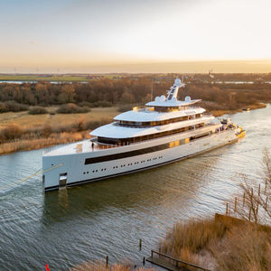 cruising mega-yacht
