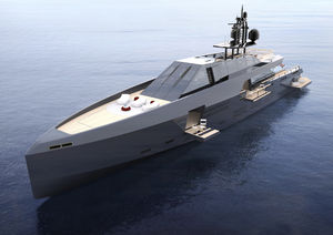 cruising mega-yacht