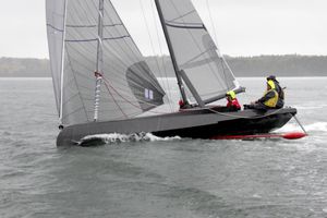 racing sailboat