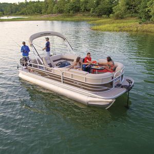 Outboard pontoon boat - BASS BUGGY® 16 DLX ET - Sun Tracker - electric ...