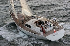 cruising sailing yacht