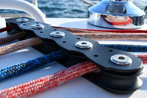 2-sheave deck organizer for sailboats