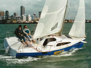 cruising-racing sailboat