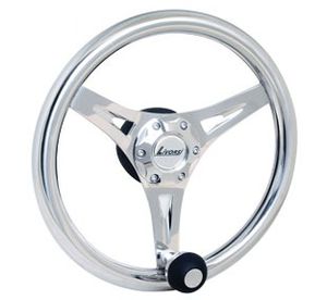 stainless steel power boat steering wheel