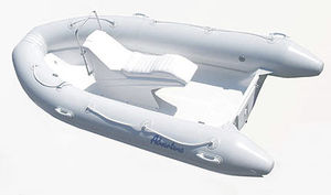 outboard inflatable boat / rigid / center console / with jockey console