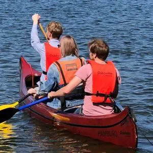 Canadian canoe - ORCA 500 - Holzrand - Gatz Kanus - 3-person / adult /  orange