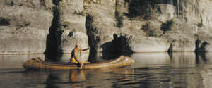 white-water canoe